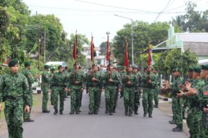 Tradisi Penyambutan Warga Baru Yonif 515 UTY/9/2 Kostrad Berlangsung Khidmat