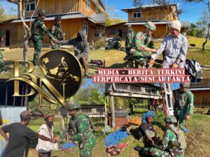 Satgas Pamtas Kewilayahan RI-PNG Yonif 645/Gty Pos Napua Laksanakan Kegiatan Pelayanan Kesehatan di Distrik Napua