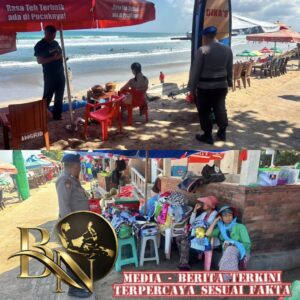Cuaca Kurang Mendukung, Satpolairud Polresta Denpasar Tingkatkan Patroli dan Imbauan Keselamatan di Pantai Kuta