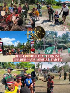 Kemeriahan Peringatan Hari Kemerdekaan Republik Indonesia, Satgas Swasembada Yonif 643/Wns Koops TNI Habema Gelar Perlombaan Bersama Masyarakat