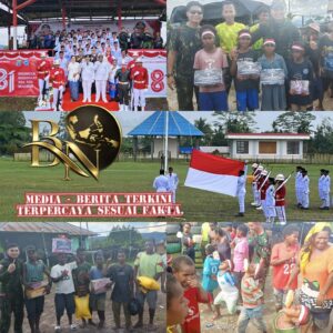 Semangat Kemerdekaan Republik Indonesia ke-81 Pos Kout Elelim Laksanakan Upacara Bendera Merah-Putih dan Gelar perlombaan