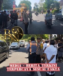 Prosesi Pelebon Ibunda Rai Darmawijaya Mantra, Polsek Dentim Pastikan Arus Lalu Lintas Aman dan Lancar